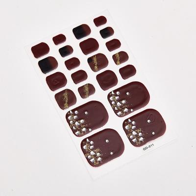 China Wholesale Super Quality Plastic Toe Nail False Tips Stickers With Self Adhesive Glue for sale