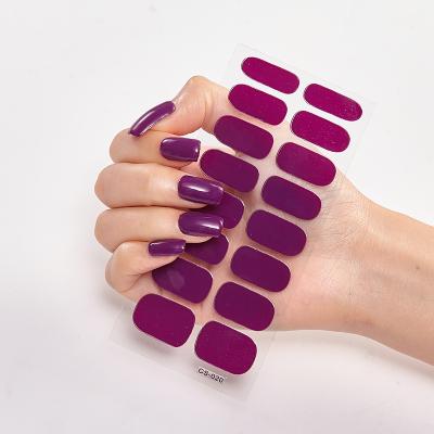 China Wholesale high quality cheap and easy to use solid color plastic nail stickers for sale