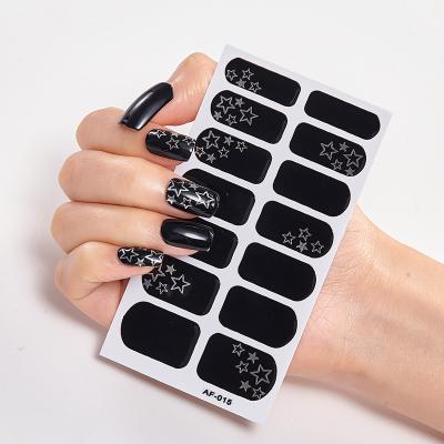 China Wholesale Easy Use Plastic Art Nail Stickers Beauty Decals for Girls Salon Nail Stickers for sale