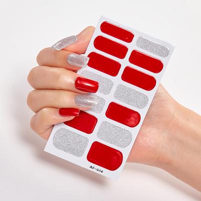 China Fashion Beauty Plastic Wholesale Nail Supplies Non-Toxic Cheap Nail Sticker for sale