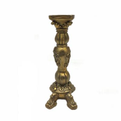 China Luxury Gold Pillar Candle Holders for sale