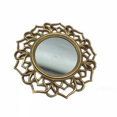 China Nordic Style Flower Shape Decorative Mirror Innovative Art Wall Mirror Round Decorative Mirror Frame Home Decor for sale