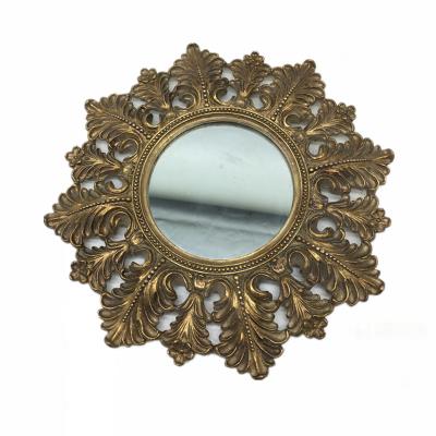 China Antique Floral Design Decorative Wall Gold Mirrors In Mirrors for sale