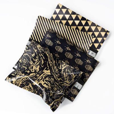 China tearproof/strong adhesive/opaque/perfect printing custom printed biodegradable black poly mailers envelope mailing plastic mailing packaging bag for sale