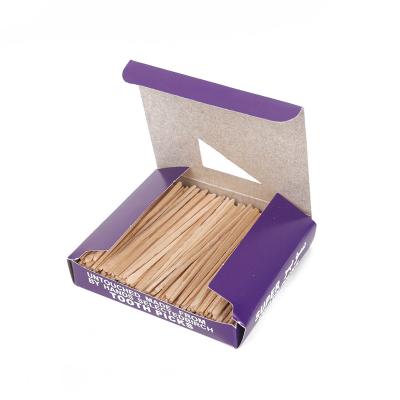 China Best Rated Disposable No Burrs Sterile Birch Box Toothpicks for sale