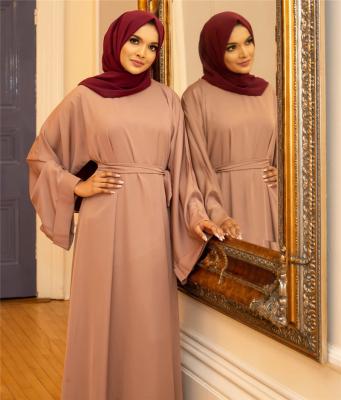 China Modest Muslimah Styling New Islamic Clothing Long Robe Abaya Robe For Turkish Middle Eastern Muslim Dubai Women Plus Size Abaya Sleeve 1pc Long Solid Color for sale