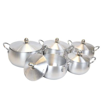 China Sustainable in stock aluminum cookware sets household soup and stock hotter pot food casserole dish for sale