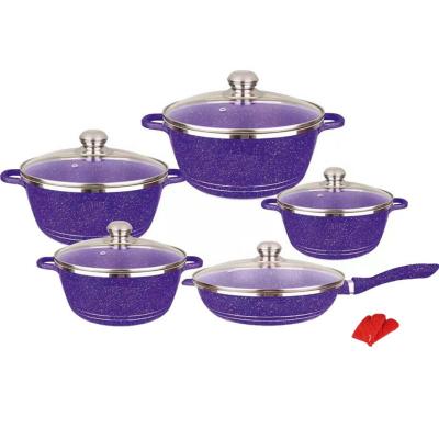 China Viable Classic Die Cast Aluminum Nonstick Soup Pot Pan Cookware Set and Stock Pots for sale