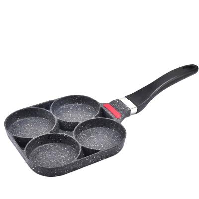 China China Supplier 4 Egg Pan Air Frying Omelet Pan Manufacturer Stocked Aluminum Cookware Saute Frying Pan for sale