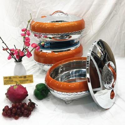 China Freshness Preservation 3 PCS Gold Large Food Container Warmer Set Insulated for sale