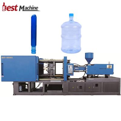 China 380T horizontal 700 grams 5 gallon water bottle pet preform injection molding machine price for sale