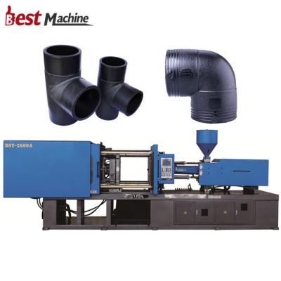 China Horizontal Automatic Natural Gas HDPE Pipe Fittings Making / Injection Molding Machine Price for sale