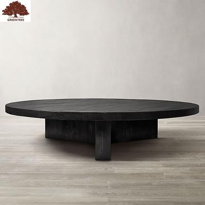 China Home Living Room European Solid Oak Style Furniture Solid Wood Special Legs Around Coffee Table Modern Design for sale