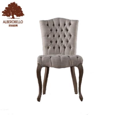 China Home Furniture Dining Room Hotel Restaurant Chair Modern Design Solid Wood Wood Fabric Dining Chair for sale