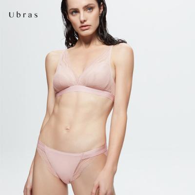 China Ubras Antibacterial Simply And Beautiful Sexy Roll Design Lace Low-waist Lingerie Sexy Underwear UX23010 for sale