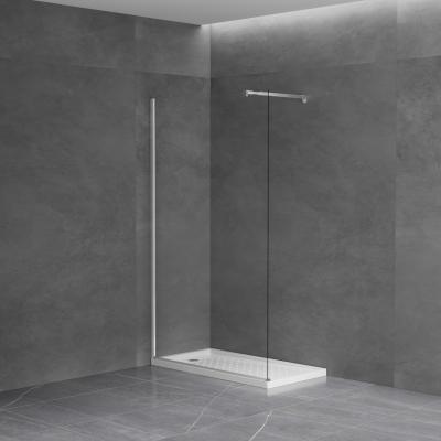 China 6mm 8mm Tempered Glass Nano Coated Walk in Shower Wall Screen for sale