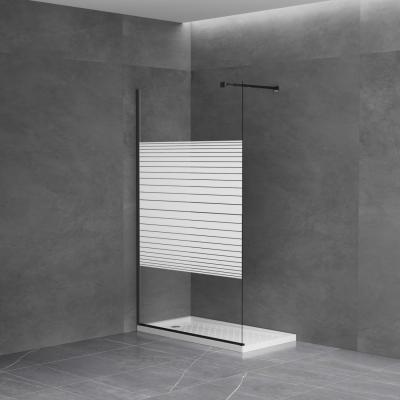 Chine Chambre de douche rectangulaire noire avec verre trempé blanc imprimé 6-8 mm à vendre