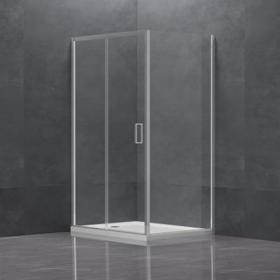 China Vertical Handle Direction Shower Enclosure with Single Sliding Door Tempered Glass for sale