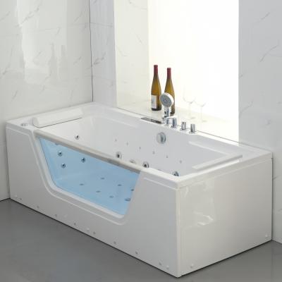 China 1700x800x580mm Rectangular Acrylic Whirlpool Massage Bathtub Affordable Shipping Cost for sale