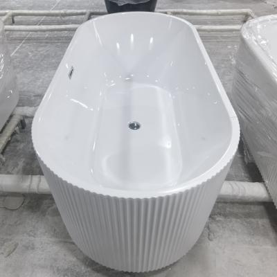 China 1800/1700/1600/1500/1400mm Oval Pure PMMA Acrylic Freestanding Bathtub Line Outer Tub for sale