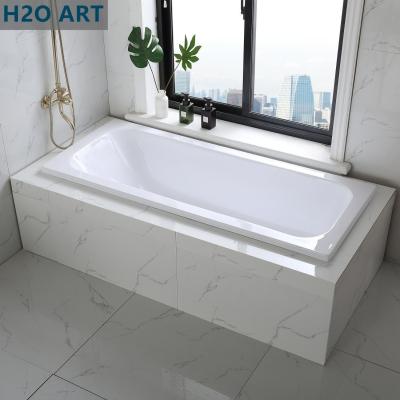 China Whirlpool/Massage Bathtubs Simple Drop in Handle Acrylic Bathtub for South Africa Built for sale