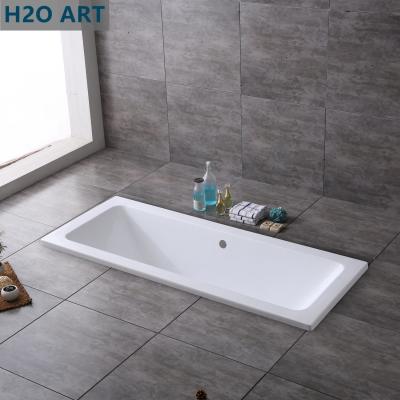 China UK Standard Traditional Acrylic Drop in Bathtub with Center Drain and Simple Function for sale