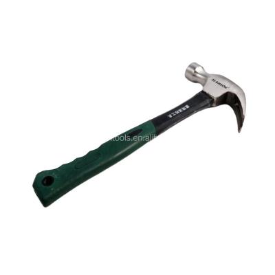 China Machinist Hammer 16 oz CLAW HAMMER WITH FIBERGLASS HANDLE for sale