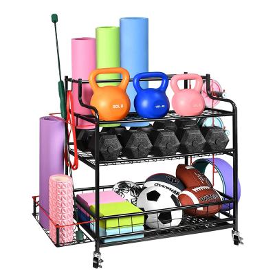 China Customized Viable Home Organization Fitness Equipment Storage Mat Storage Rack Dumbbell Gym Storage Rack Yoga Rack for sale