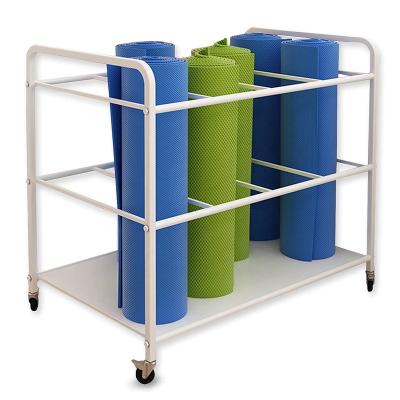 China Gym Equipment Organizer Rack Sports Yoga Mat Good Storage Rack With Double Sided Home Hooks Hanger for sale