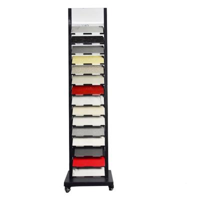 China Custom Double Sided Rested Ceramic Tile Display Rack Stone Display Rack Tile Display Rack Stone Quartz Floor Quartz Rack Marble Floor Rack for sale