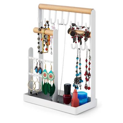 China Organizer Ring Earrings Jewelry Jewelery Display Holder Storage Rack Key Necklace Bracelet Dresser Fashion Shop Earring Jewelry Display New for sale