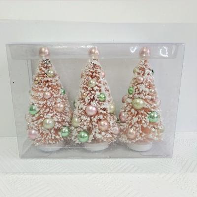 China 3pcs mini sisal tree plastic wholesale package in box package for sale