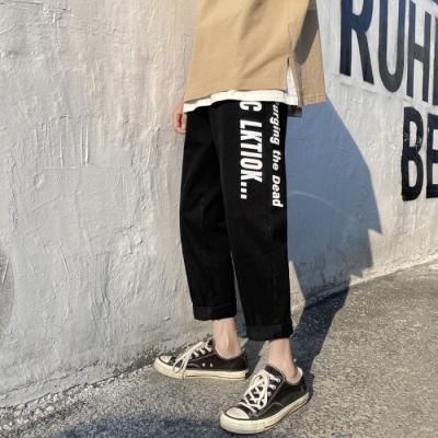 China QUICK DRY Loose Fit Sports Prints Mens Pants Loose Black Jeans Mens Jeans Joggers Mens for sale