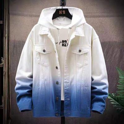 China High quality QUICK DRY denim fashion trend stretch jeans with gradient color jacket for man for sale