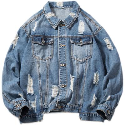 China Anti-wrinkle men's fashion fall/winter denim jacket on the new European and American blouse for sale