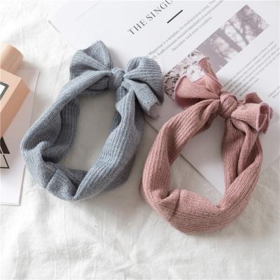 China Environmental friendly. Washable. Reusable. Simple Design New Arrival Bowknot Cloth Headband Elastic Baby Turban Tied Bow Butterfly Tiara Headband For Baby for sale