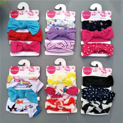 China Environmental friendly. Washable. Reusable. Simple Design Fashion European Kids Soft Cloth Butterfly Headbands Bows Knot Baby Headband Set For Babies for sale