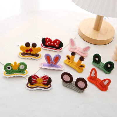 China 2022 New Children's Lovely Korean Cute Animal Hair Clip BB Clip Girls Animal Hair Cartoon Knitting Hairpin Hairpin for sale