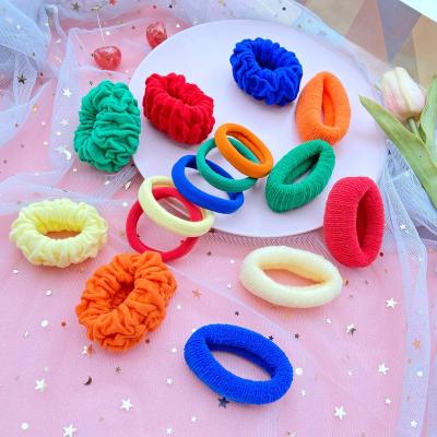 China Wholesale Hot Selling Colorful Seamless Hair Band Fashion Hair Band For Girls Elastic Hair Ring Rope Scrunchies for sale