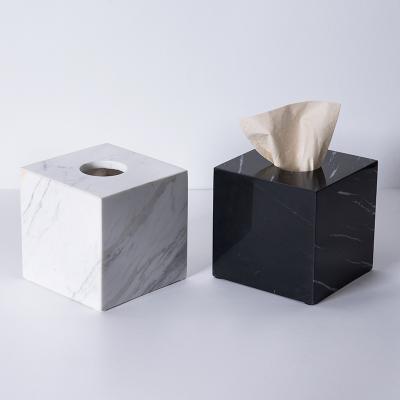 China Modern natural stone fabric white marble box for hotel and living room interior decoration for sale