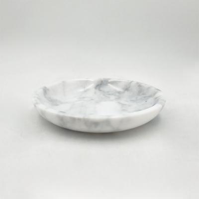 China Round Shape Modern Eco - Friendly Custom Marble Made Home Decor Serving Trays For Fresh Fruit Tray for sale