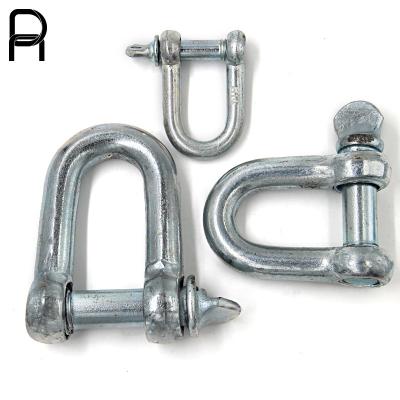 China Wholesale Heavy Industry Manfactory Stainless Steel D type shackles for lifting rigging adjustable shackles for sale