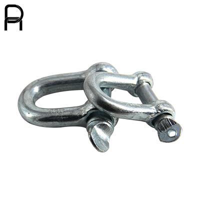 China Heavy Industry High Quality Heavy Duty Shackle Stainless Steel Forged Stainless D Link Shackle for sale