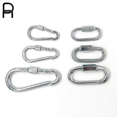 China Durable factory direct best selling high quality stainless steel spring hook carabiner with safety for sale