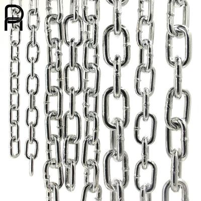 China Flat Welded Link Chain Durable Professional Manufacture Din5685A 2mm Long 3mm Decoration Link Chain for sale