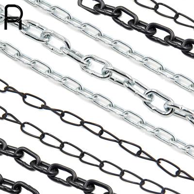 China Pulling Iron Chain Wholesale Electro Galvanized Welded Din766 Link Chain 3mm Short Link Chain for sale