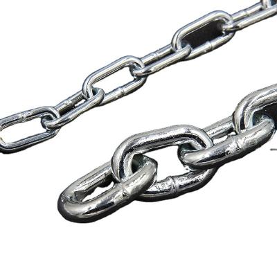 China High Quality Ordinary Mile Stainless Steel Chain Link Chain 5mm Steel Welding Long Lifting Chain Hardware Protector for sale