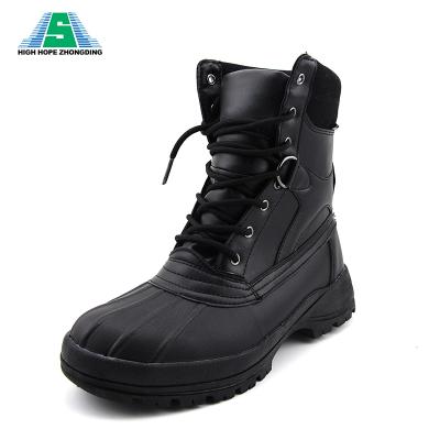 China Snow Fur Boots Thermal Black Leather Warm Snow Boots for sale