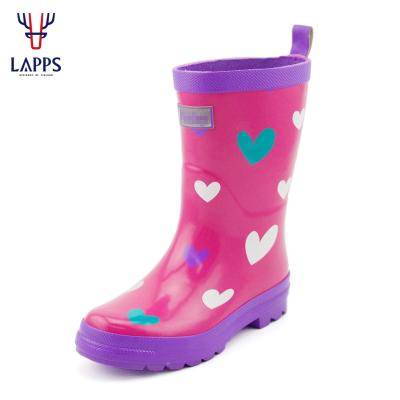 China Fashion trend safe and lovely rainboots children lace up girl rain boots kids rubber boots for sale