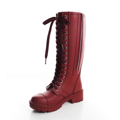 China Fashion Trend Thermal Premium Natural Women Modern Rain Boots Red Shoes In Winter for sale